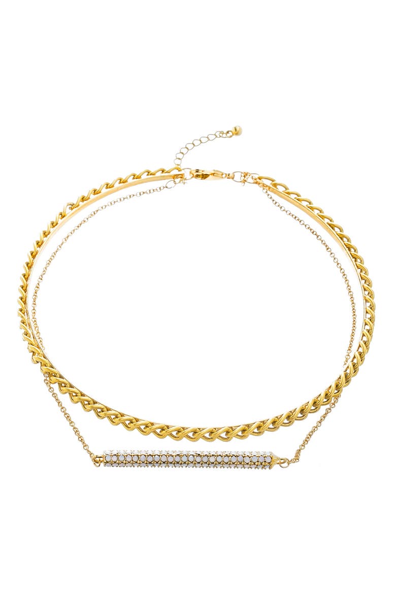 Crystal Choker, Main, color, GOLD