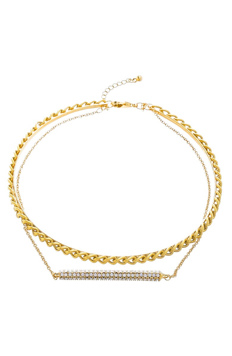 Steve Madden Crystal Choker, Main, color,