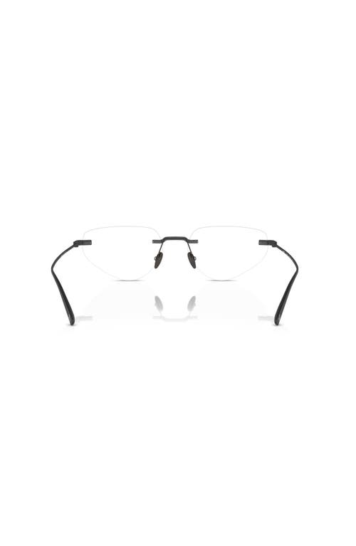 Ferrari 57mm Irregular Optical Glasses In Black