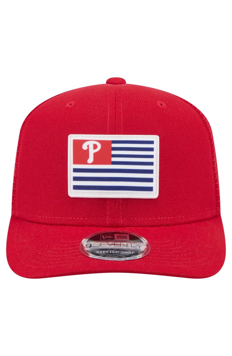 New Era Men's New Era Red Philadelphia Phillies Flag 9SEVENTY Stretch-Snap Hat, Alternate, color, Red