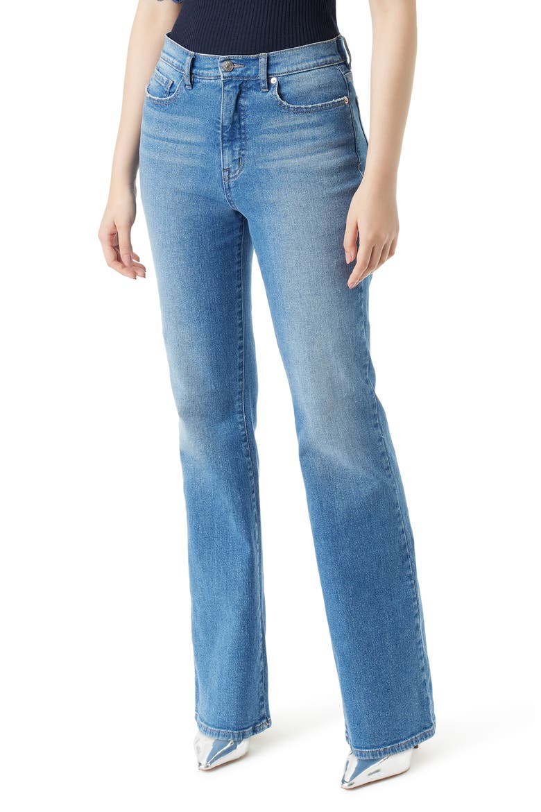 Laurs High Waist Relaxed Bootcut Jeans, Main, color, JASPER