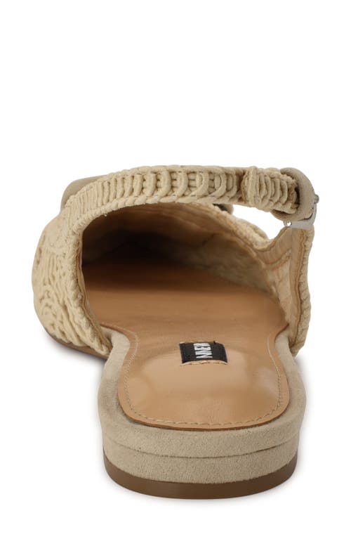 Shop Nine West Jasser Pointed Toe Slingback Flat In Light Natural