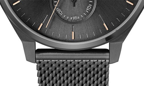 Hugo Boss Boss Tyler Mesh Strap Watch, 43mm & Leather Bracelet Set In Black