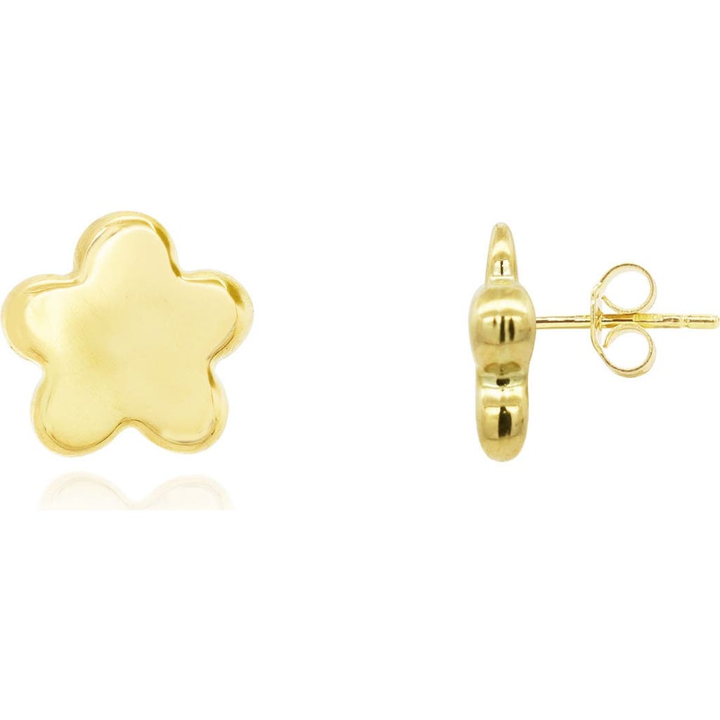 The Lovery Fine Jewelry Puffy Gold Flower Stud Earrings In Gold