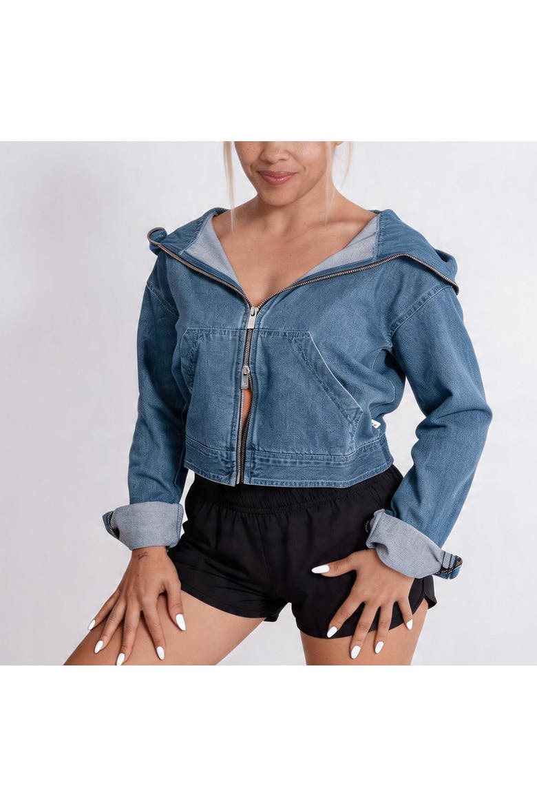 Denim Chopper Cropper, Main, color, Denim