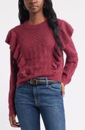 Treasure & Bond Ruffle Pointelle Sweater