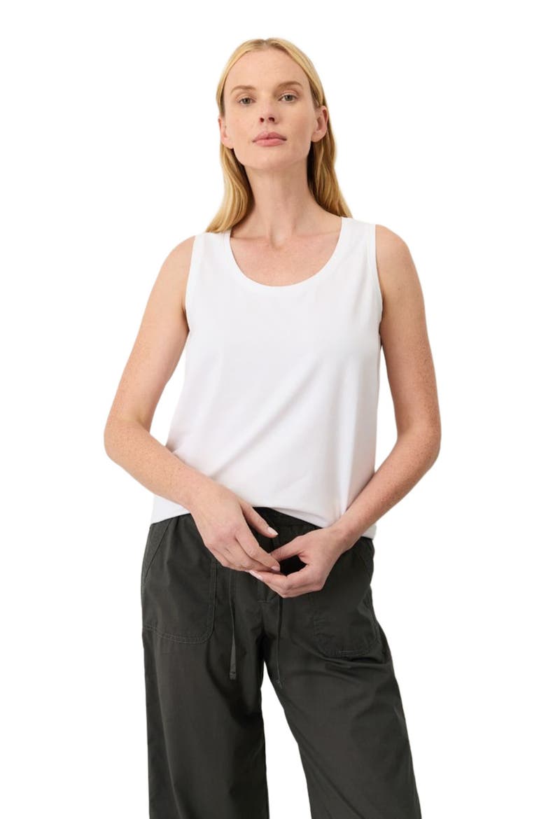 Luxe Essential Scoop Neck Tank Made With Organic Cotton, Alternate, color, White