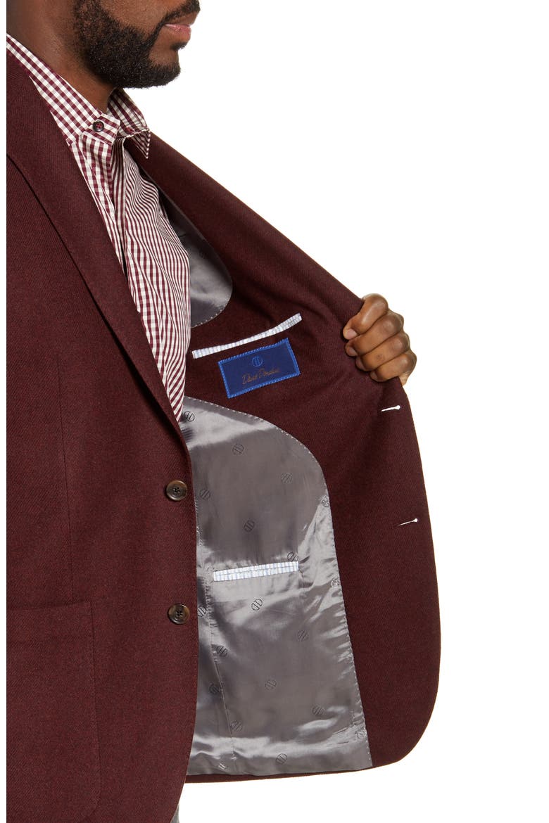 Aiden Classic Fit Solid Wool Sport Coat, Alternate, color, MERLOT