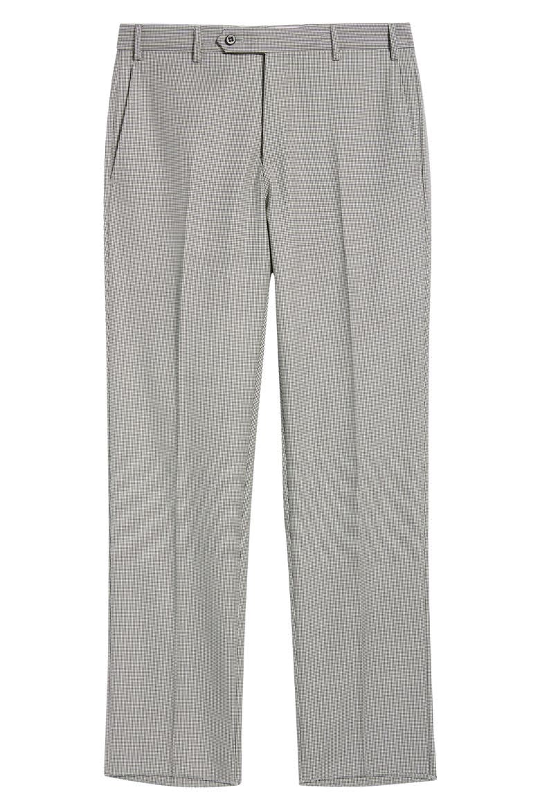 Devon Flat Front Wool Dress Pants, Alternate, color, BLACK