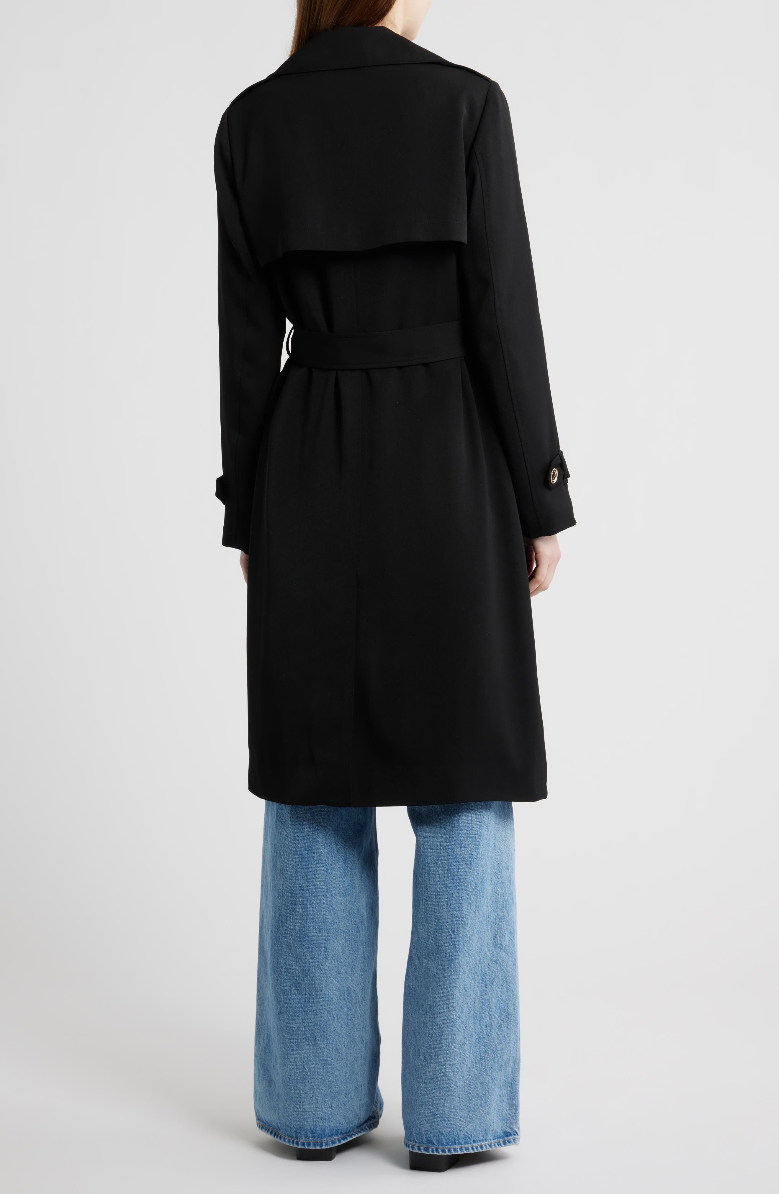 Drapey Tie Waist Trench Coat - image 2