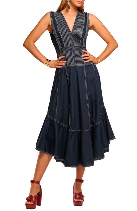 Grega Sleeveless Cotton Fit & Flare Dress