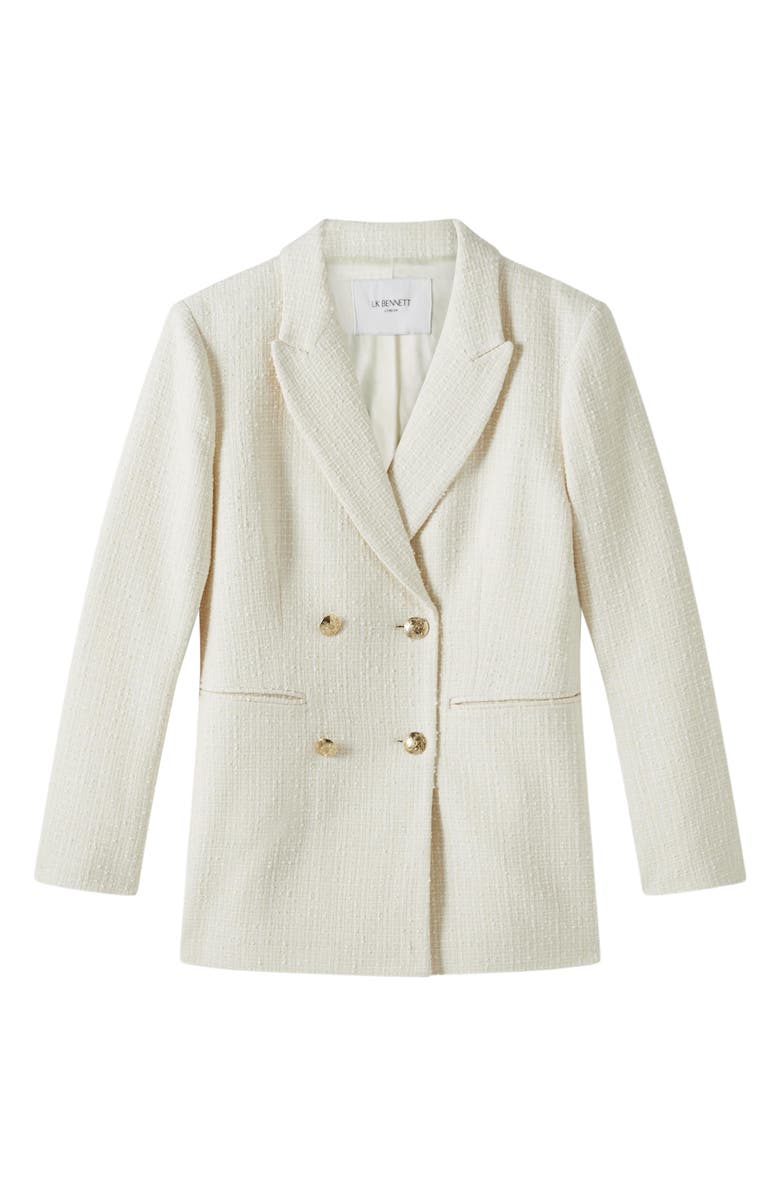 LK Bennett Mariner Double Breasted Tweed Blazer, Alternate, color, 