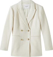LK Bennett Mariner Double Breasted Tweed Blazer