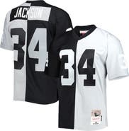 Mitchell & Ness Men's Mitchell & Ness Bo Jackson Black/Silver Las Vegas Raiders 1988 Split Legacy Replica Jersey