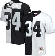 Mitchell & Ness Men's Mitchell & Ness Bo Jackson Black/Silver Las Vegas Raiders 1988 Split Legacy Replica Jersey