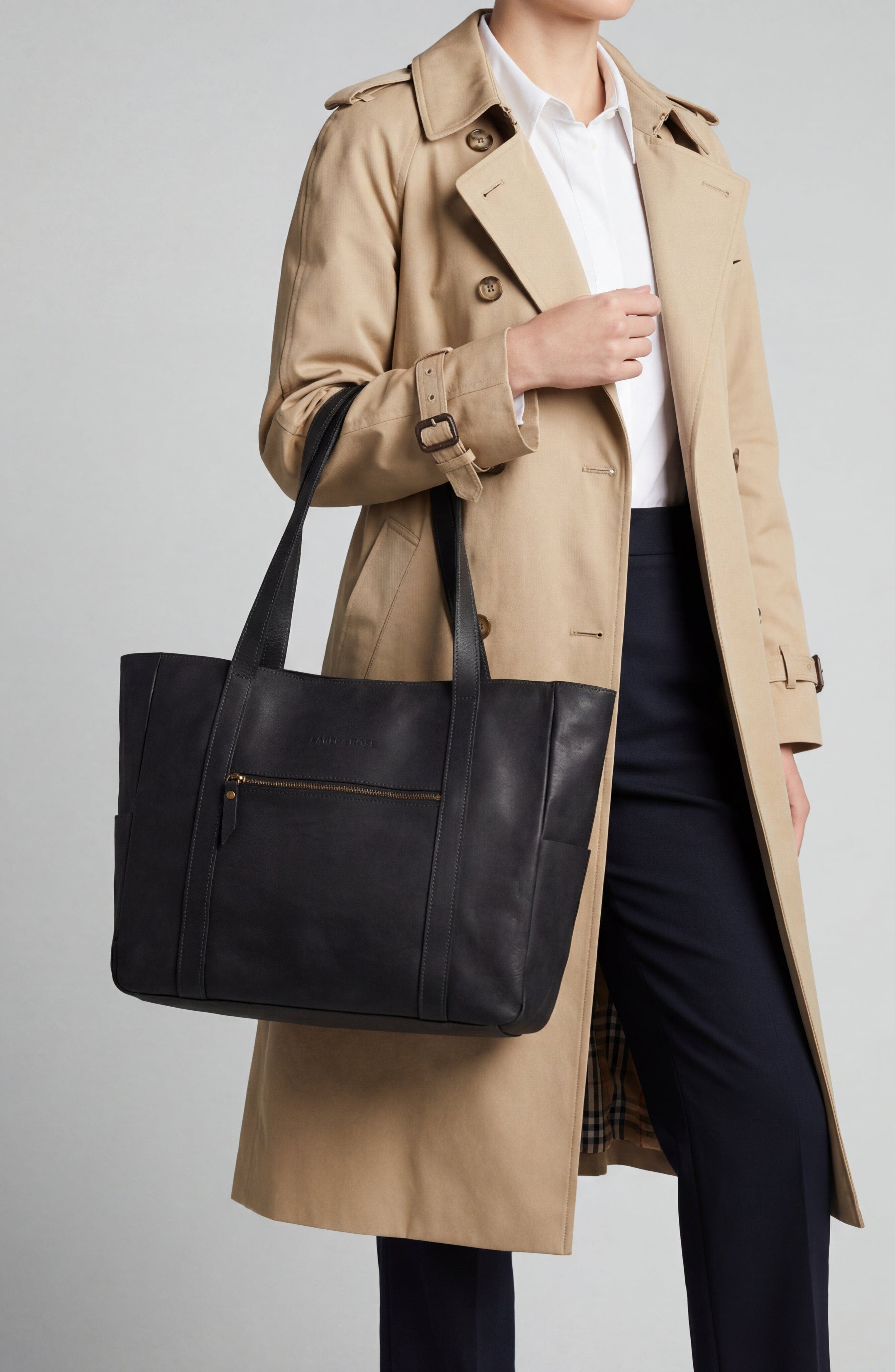 Sarep + Rose Cara Tote Bag, Alternate, color, Black Nubuck