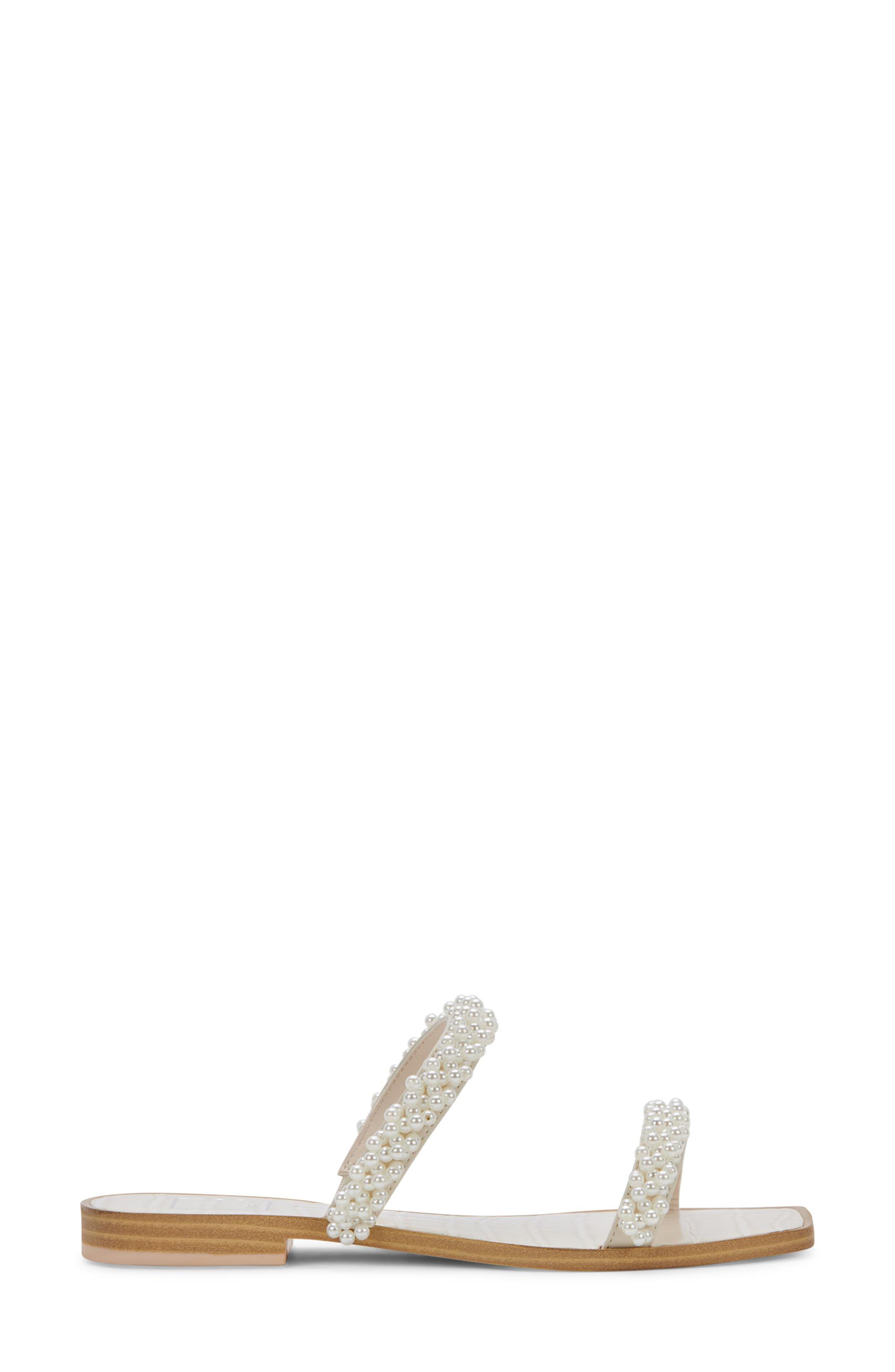 Ivee Sandal, Alternate, color, VANILLA PEARLS
