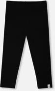 Deux par Deux Rib Elastic Waist Capri Leggings