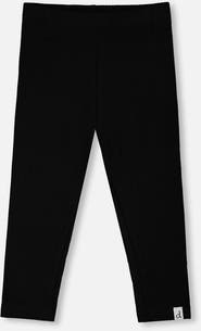 Deux par Deux Rib Elastic Waist Capri Leggings