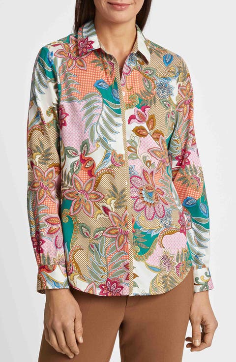 Charlie Floral Paisley Cotton Button-Up Shirt