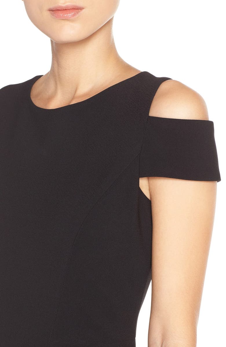 Vince Camuto Cold Shoulder Crepe Sheath Dress, Alternate, color,