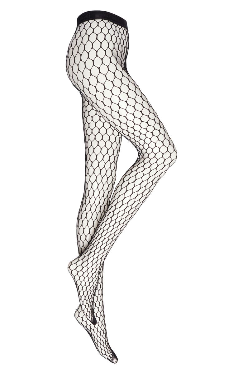 Wolford x Amina Muaddi Large Fishnet Tights, Alternate, color, 