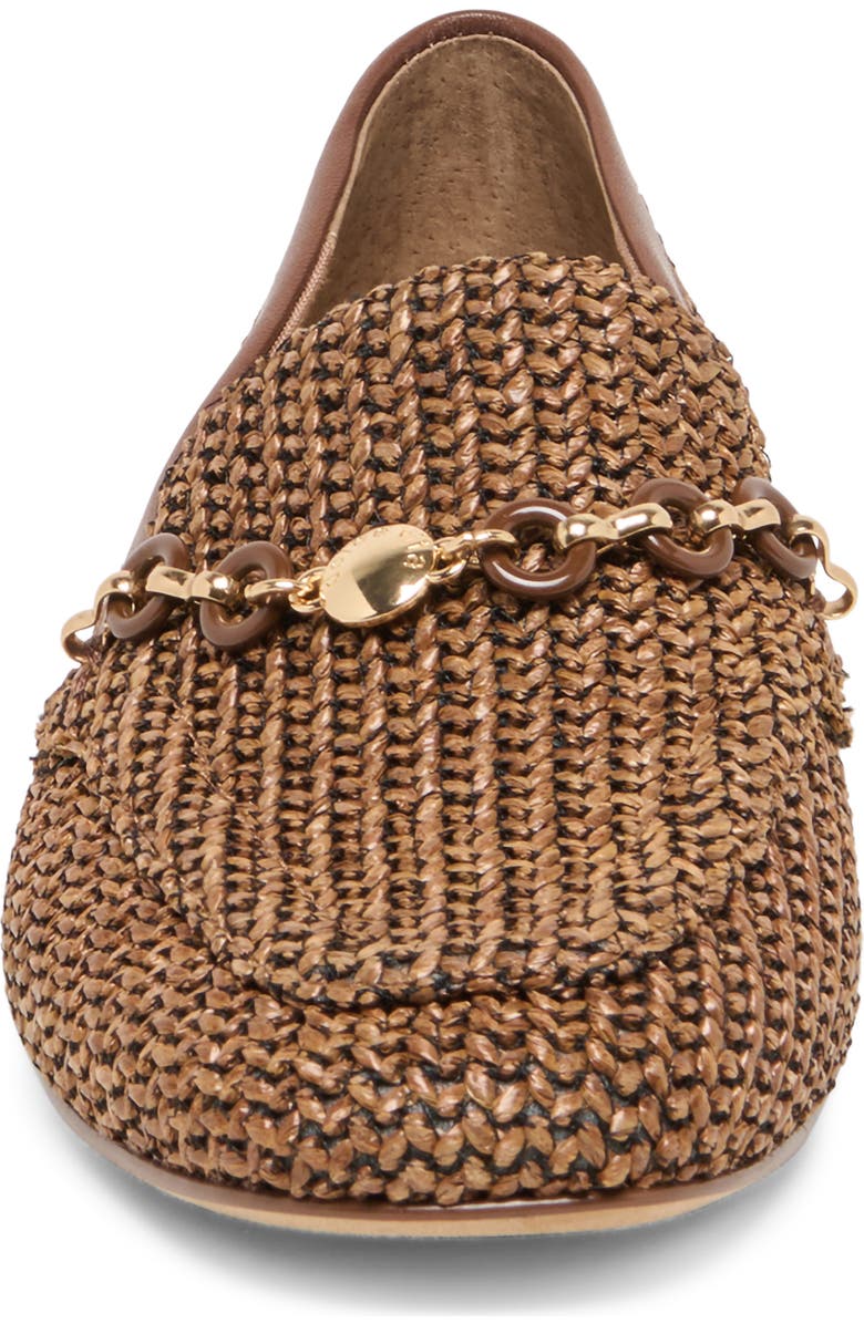 Dolce Vita Kiala Embellished Raffia Loafer, Alternate, color, Chocolate Raffia