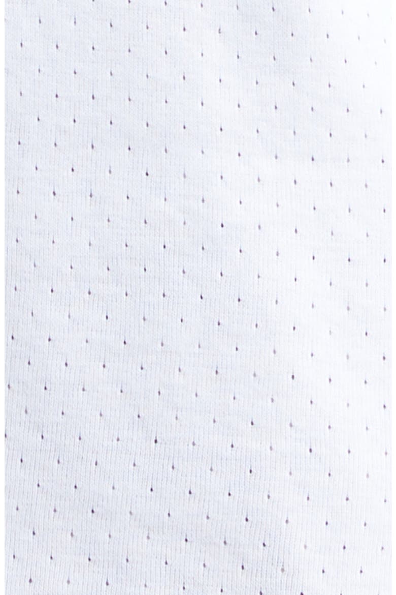 Perforated Rib Crewneck T-Shirt, Alternate, color, OPTICAL WHITE