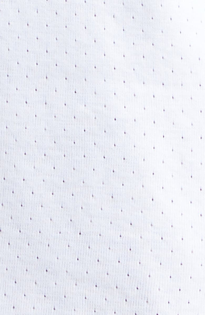 TOM FORD Perforated Rib Crewneck T-Shirt, Alternate, color, Optical White