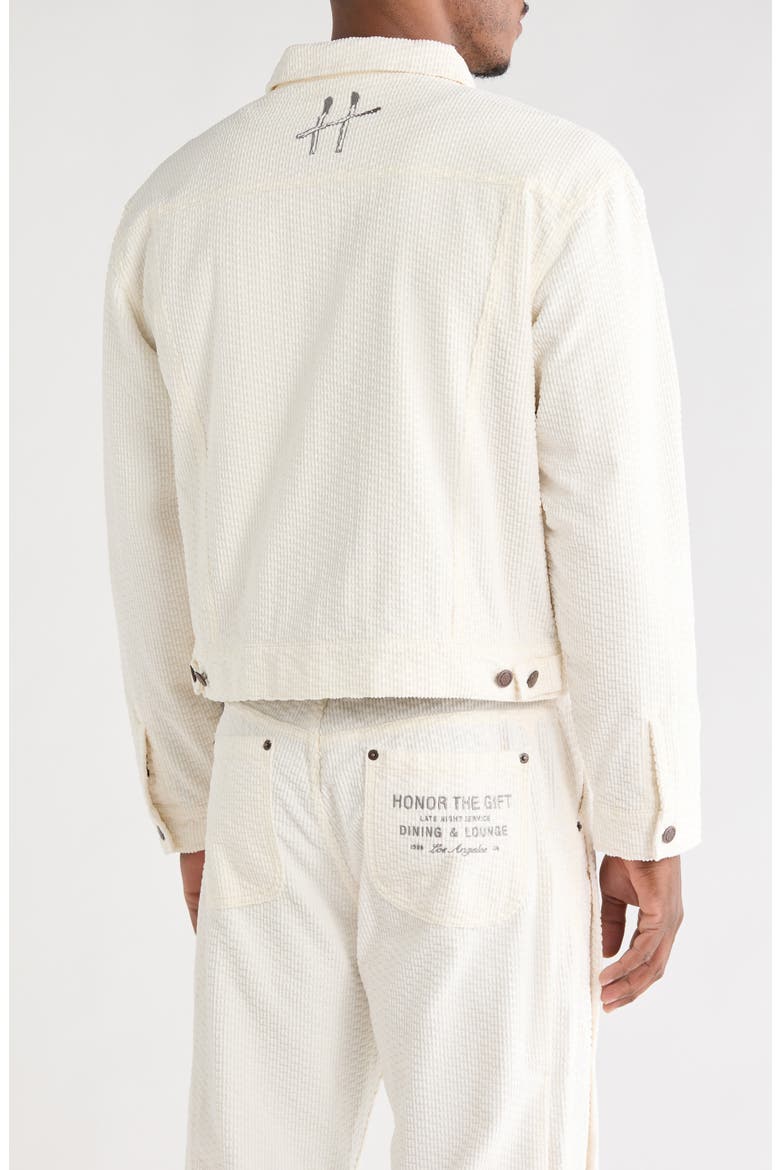 Logo Detail Cotton Corduroy Jacquard Jacket, Alternate, color, BONE