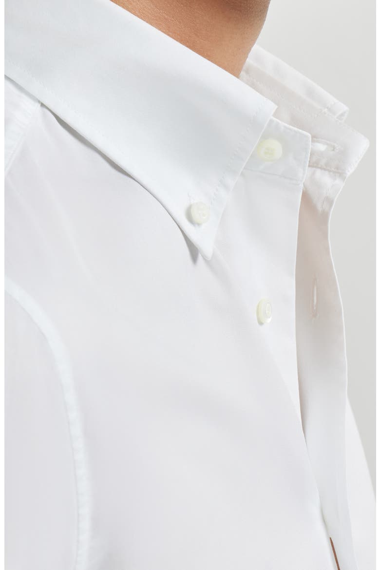 Button-down collar shirt, Alternate, color, White