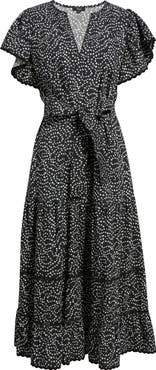 Rails Gia Floral Flounce Sleeve Tiered Midi Dress