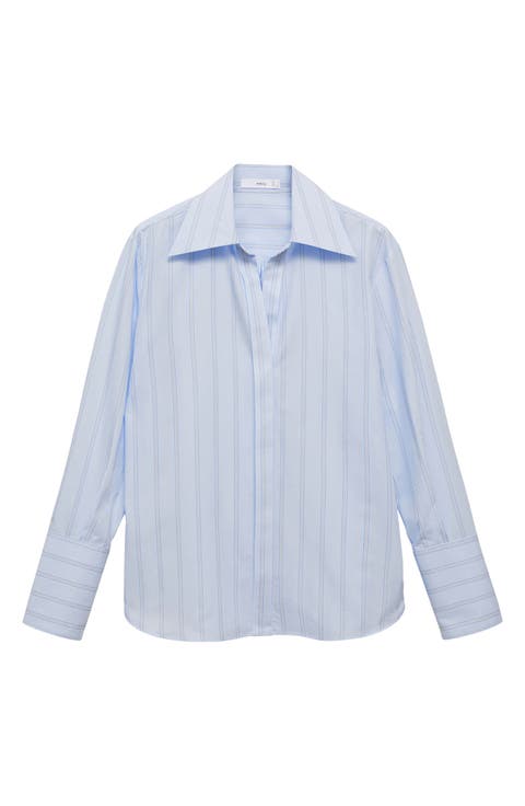 Regular Fit Stripe Cotton Button-Up Shirt