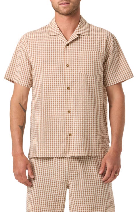 OG Seersucker Plaid Camp Shirt