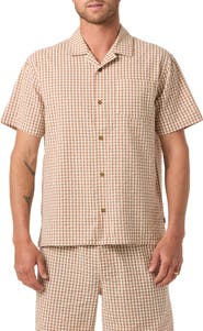 O'Neill OG Seersucker Plaid Camp Shirt