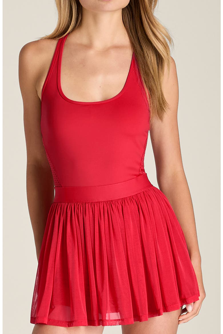 Headliner Tennis Dress, Alternate, color, VARSITY RED