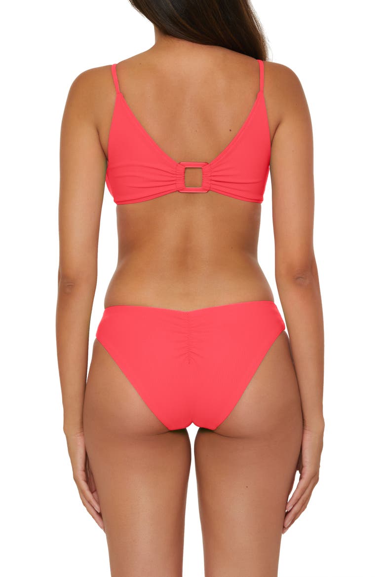 Modern Edge Hipster Bikini Bottoms, Alternate, color, WATERMELON