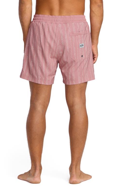 Billabong Lineup Layback Swim Trunks In Pink