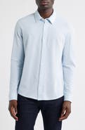 Vince Cotton Piqué Knit Button-Up Shirt