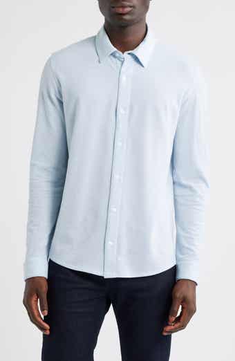 Vince Cotton Piqué Knit Button-Up Shirt