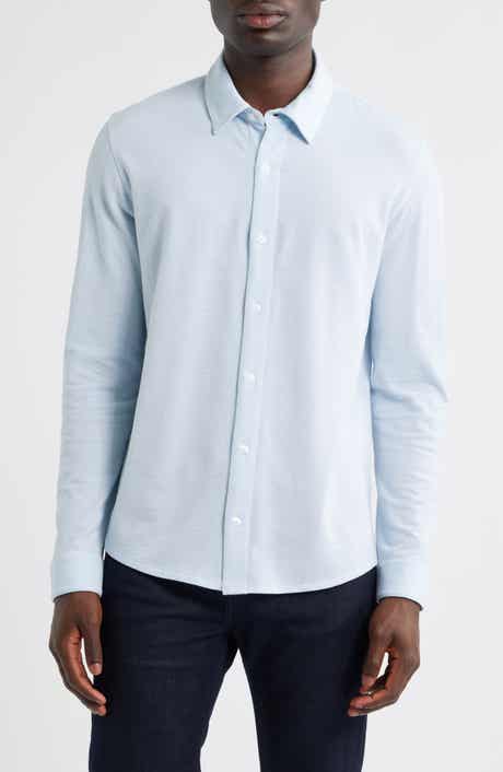 Vince Cotton Piqué Knit Button-Up Shirt
