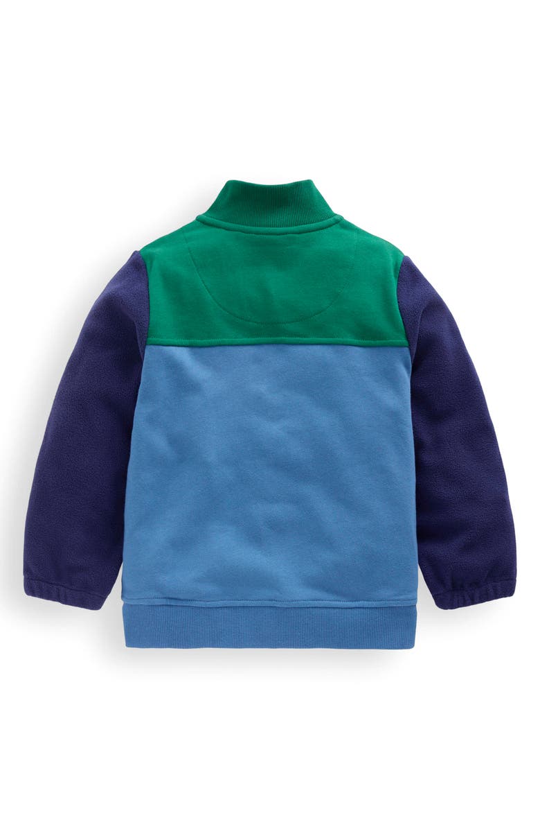 Mini Boden Kids' Colorblock Zip-Up Sweatshirt Jacket, Alternate, color, Colourblock