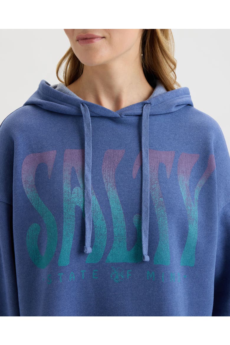 Dazed Cropped Hoodie, Alternate, color, INDIGO