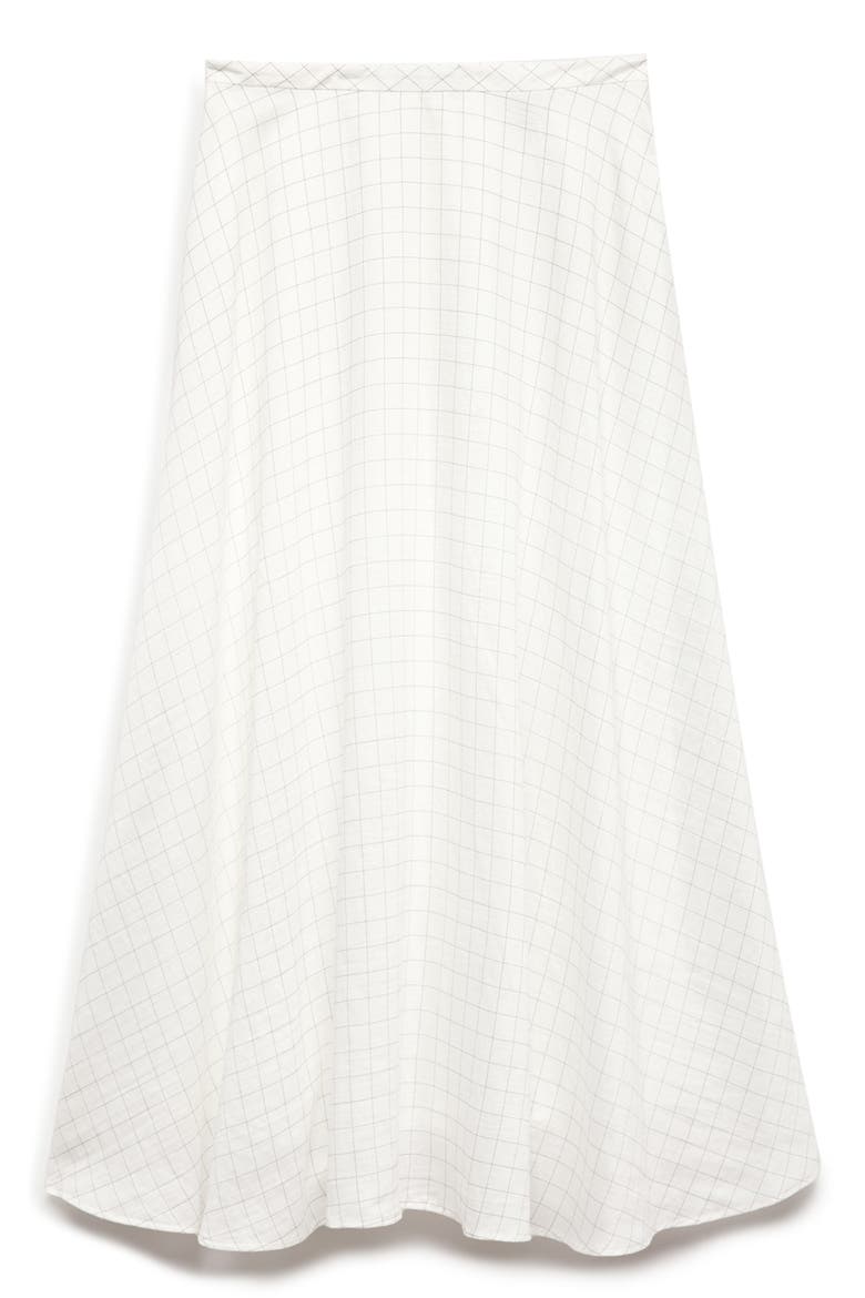 Checked Midi Skirt, Main, color, DARK PETROL/ IVORY