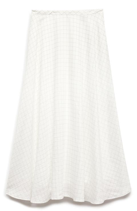 Checked Midi Skirt