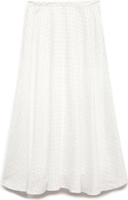 M&S Checked Midi Skirt