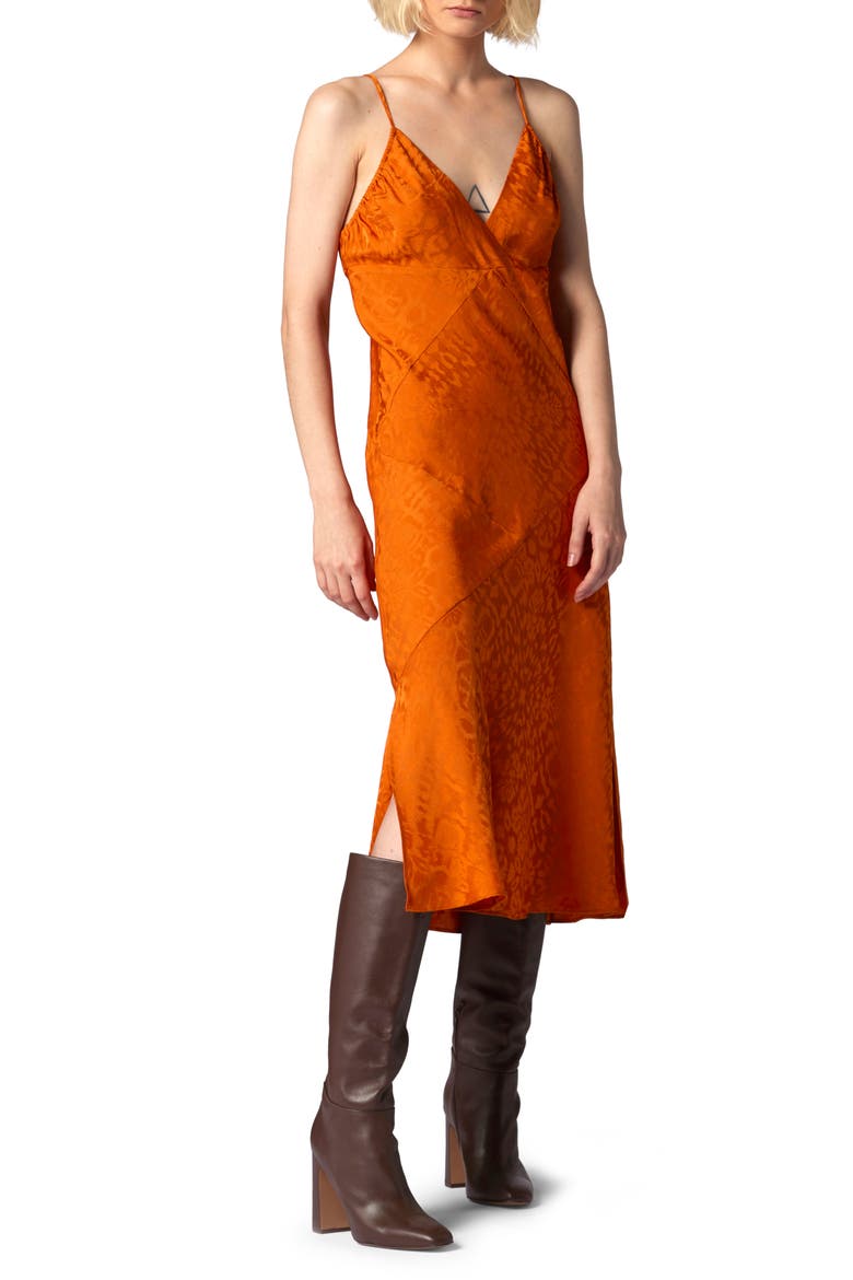 Leo Silk Slipdress, Main, color, AUTUMN MAPLE