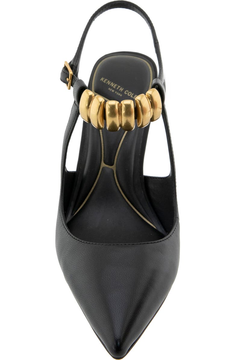 Kenneth Cole Romi Ankle Strap Pointed Toe Pump, Alternate, color, Black Leather