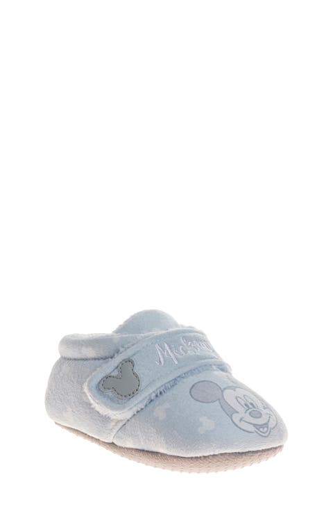 Mickey Mouse Faux Fur Lined Bootie (Baby)