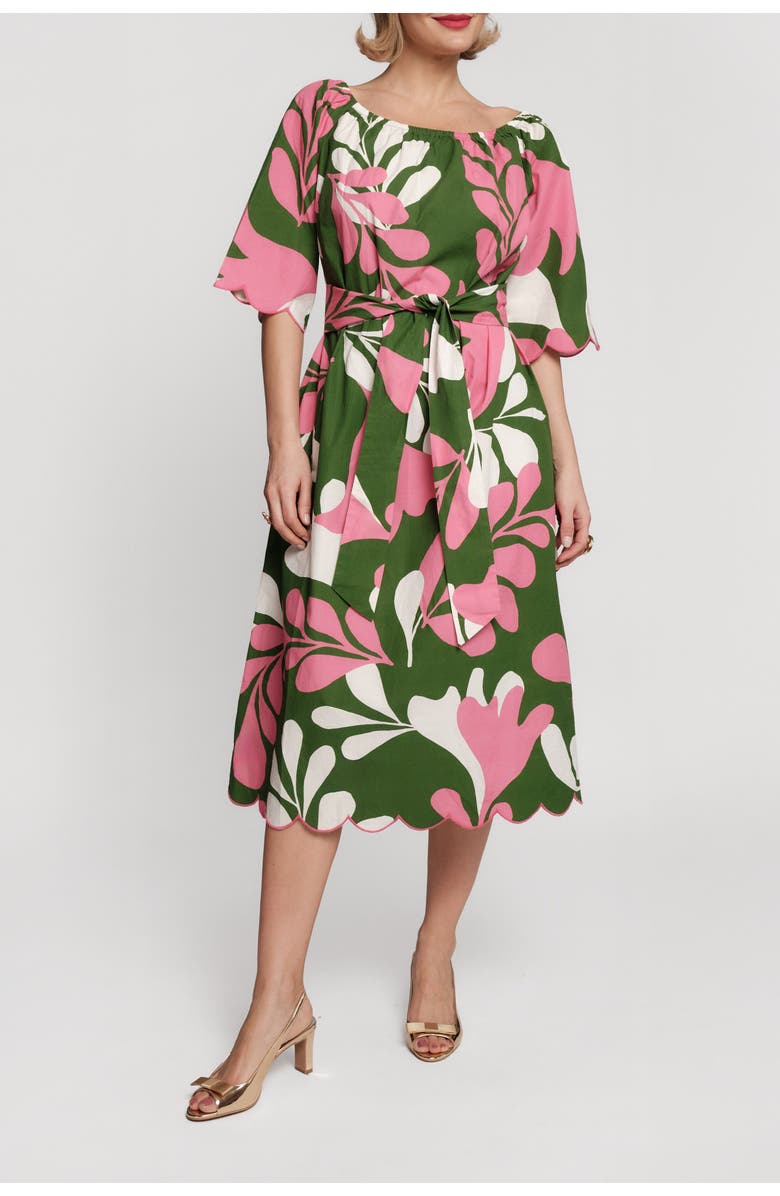 Frances Valentine Coco Midi Loop Dress, Main, color, Treetop/Multi